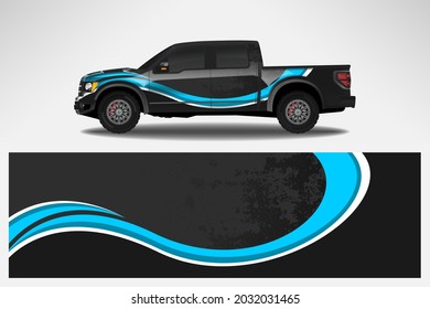 Vector car decal wrap design. Graphic abstract line racing background design for vehicle, race car, rally, adventure livery camouflage.