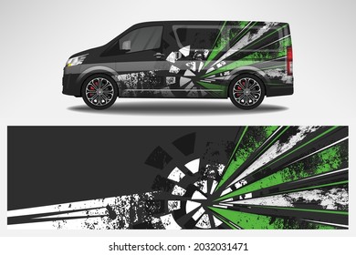 Vector car decal wrap design. Graphic abstract line racing background design for vehicle, race car, rally, adventure livery camouflage.