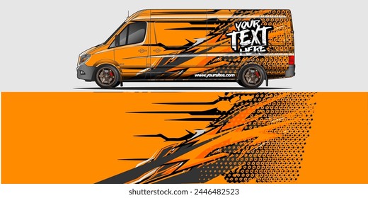 Vektorgrafik Car Decal Wrap Design: Abstrakter Rennstreifen-Hintergrund-Kit für Fahrzeuge, Rennwagen, Rallye, Abenteuer und Lackierung