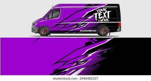 Vector Car Decal Wrap Design: Abstract Racing Stripe Background Kit for Vehicles, Race Cars, Rally, Adventure, and Livery