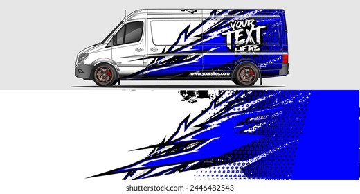 Vektorgrafik Car Decal Wrap Design: Abstrakter Rennstreifen-Hintergrund-Kit für Fahrzeuge, Rennwagen, Rallye, Abenteuer und Lackierung
