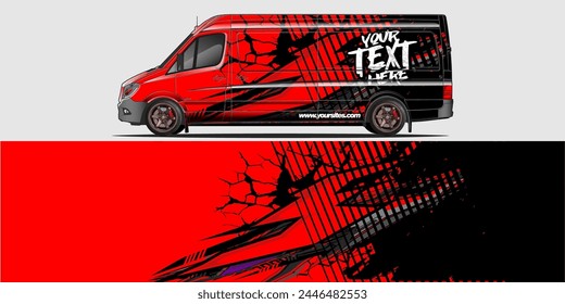 Diseño de la envoltura de la etiqueta del coche de Vector: Abstractas Racing Stripe Kit de fondo para vehículos, coches de carreras, rally, aventura y librea
