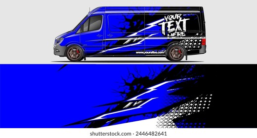 Vector Car Decal Wrap Design: Abstract Racing Stripe Background Kit for Vehicles, Race Cars, Rally, Adventure, and Livery