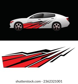 vector car decal car wrap. car modification stickers