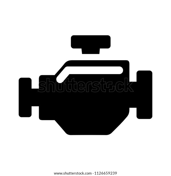 Vector Car Engine Illustration Symbol Power Stock Vector (Royalty Free ...