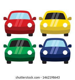 Vector car front view illustration .