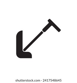 Plantilla de diseño de vectores del icono del freno de mano del vehículo