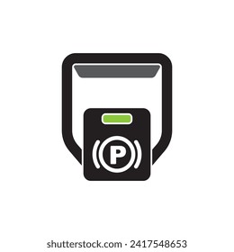 Vector car handbrake icon logo vector design template