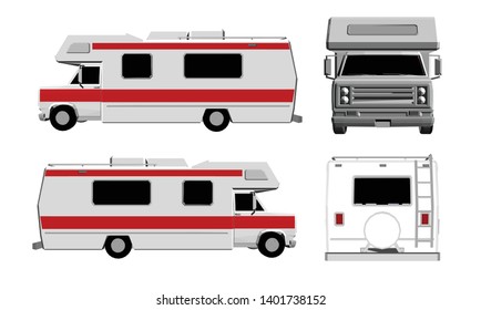 Vector car home with white background