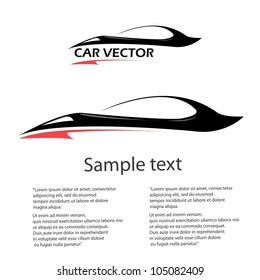 vector car icon. fast racing automobile.