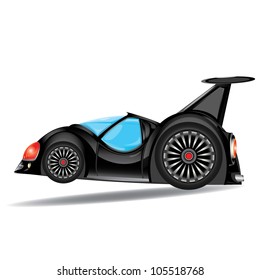 vector car icon. fast racing automobile. kids toy.