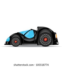 vector car icon. fast racing automobile. kids toy.