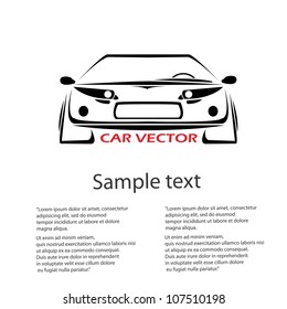 vector car icon. fast racing automobile.