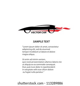 vector car icon. fast racing automobile.