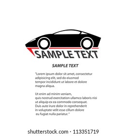 vector car icon. fast racing automobile.