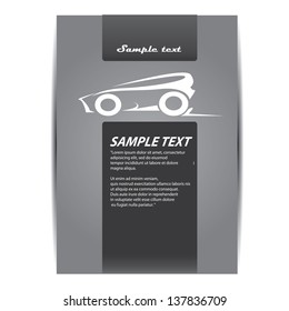 vector car icon. fast racing automobile. car sale design template with white sport car.