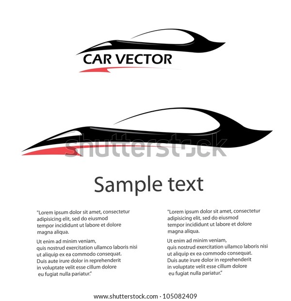 Vector Car Icon Fast Racing Automobile Stock Vector (Royalty Free