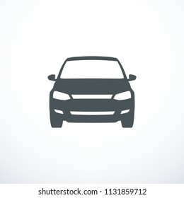 Vector car icon. Front view