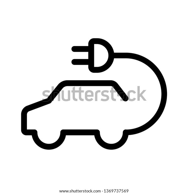 vector car icon. Hybrid Vehicles logo.  Eco\
friendly auto or electric vehicle\
