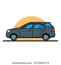 vector car icon illustration cartoon