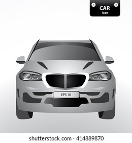 Vector car icon. Perfect for design of website. 