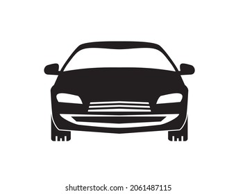 vector car icon. sedan silhouette isolated 