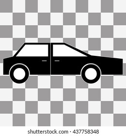 Vector Car Icon sign on a transparent background