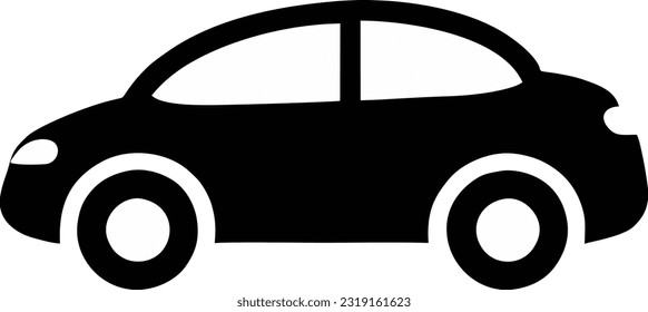Vector Car Icon, Simple Side View Logo illustration, Vector illustration 4