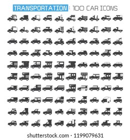 vector car icons set