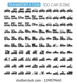 vector car icons set