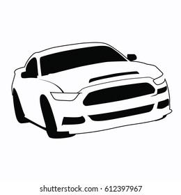 Vector car icons. Sport cars.