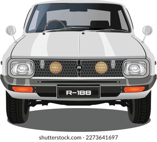 Vector car illustration front view