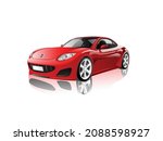 Vector car Illustration. Red sports car. luxury transports 