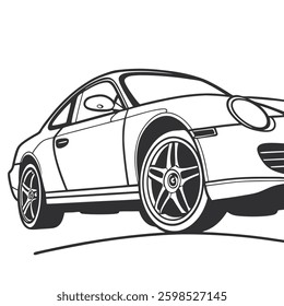 Vector Car Illustration Sleek and Modern Automotive Design.