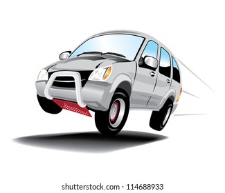 Vector car isolated on white