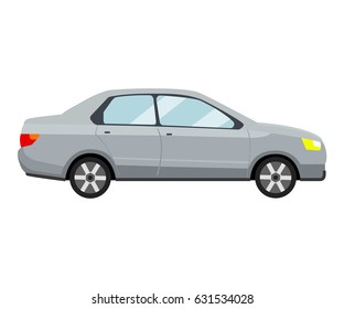 Vector car isolated on white.
