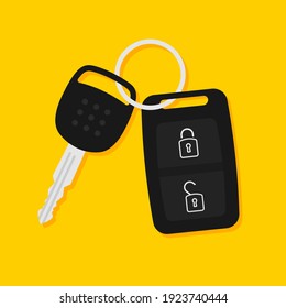 Vector car key flat icon