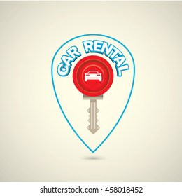 vector car keys isolated . car rent concept vector illustration. vector key flat icon. car rental vector icon