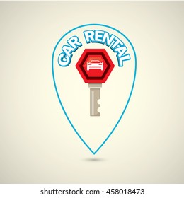 vector car keys isolated . car rent concept vector illustration. vector key flat icon. car rental vector icon