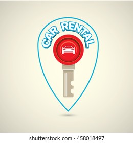 vector car keys isolated . car rent concept vector illustration. vector key flat icon. car rental vector icon