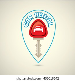vector car keys isolated . car rent concept vector illustration. vector key flat icon. car rental vector icon