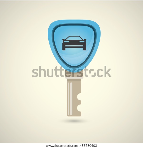 vector car keys isolated . car rent concept\
vector illustration. vector key flat\
icon