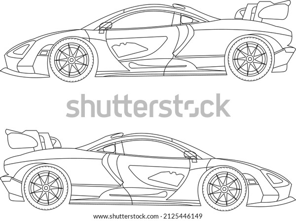 vector car line art\
drawing