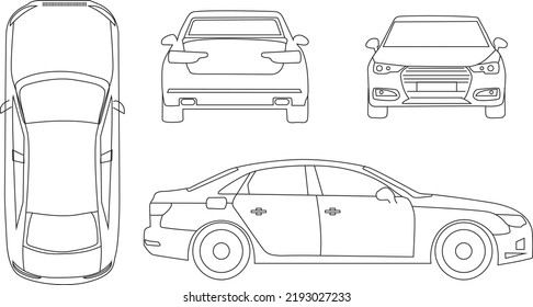 Vector Car Line Art Car Logo Stock Vector (Royalty Free) 2193027233 ...