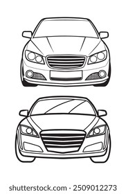 Vektor Auto Linie Kunst und Auto-Logo-Symbol-Design.