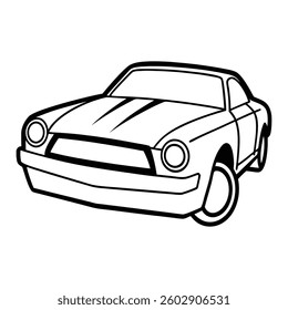 Vector Car line art and car logo symbol
