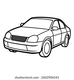 Vector Car line art and car logo symbol
