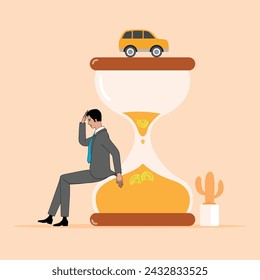 Vector car loan repayment the concept of a moratorium on loan repayment