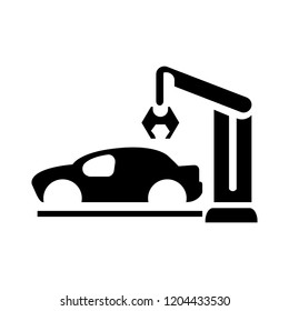 vector car motor maintenance illustration - car repair symbol, garage concept. wrench sign symbol