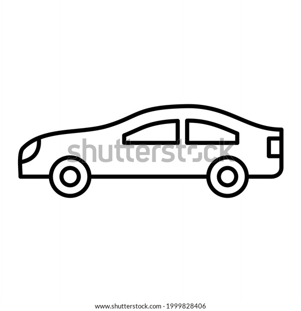 Vector Car Outline Icon\
Design\
\
